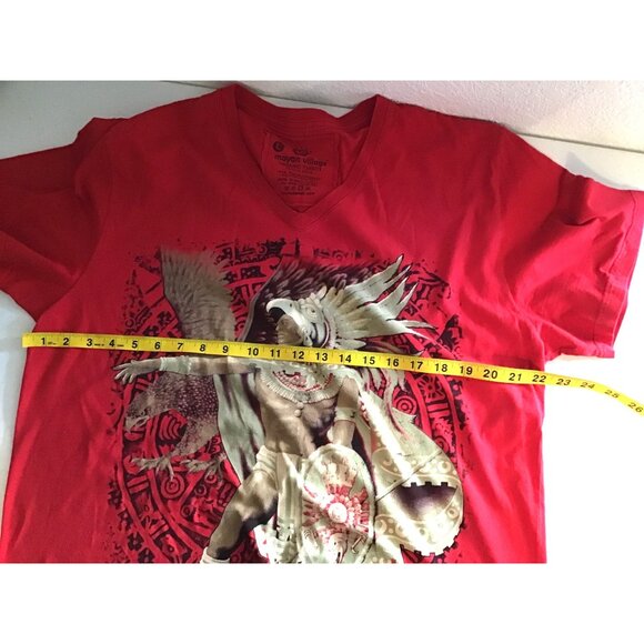 MAYAN VILLAGE-MENS TIEDYE SHORT SLEEVE ORGANIC COTTON GRAPHIC T-SHIRT SIZE LARGE - Picture 5 of 7